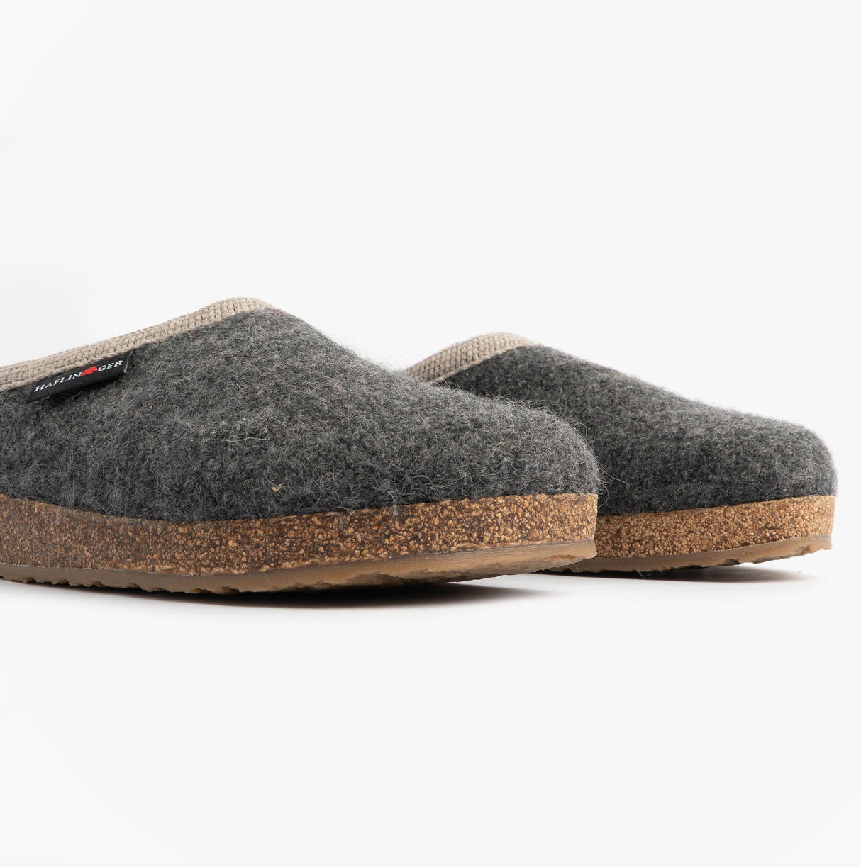 Haflinger PANDA Womens Felt Clogs Anthracite