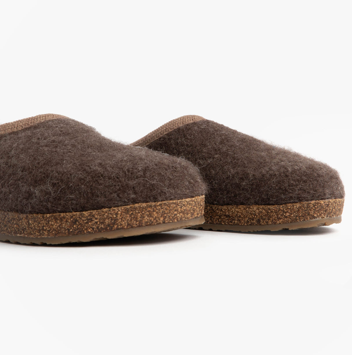 Haflinger PANDA Womens Felt Clogs Brown