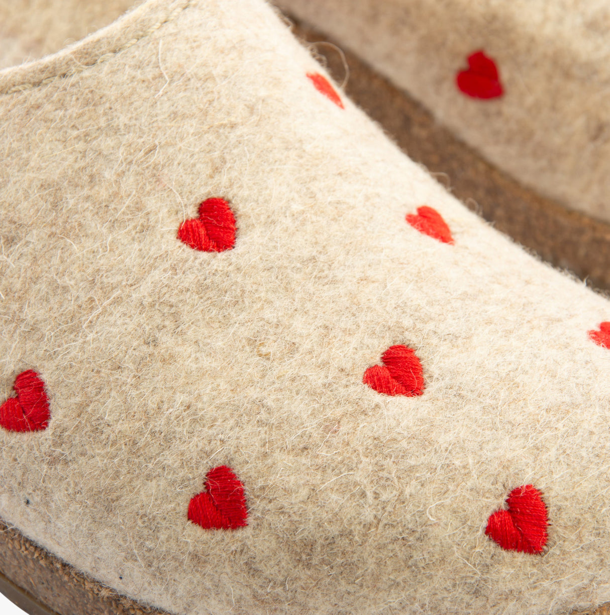 Haflinger CUORICINI Womens Felt Clogs Grey