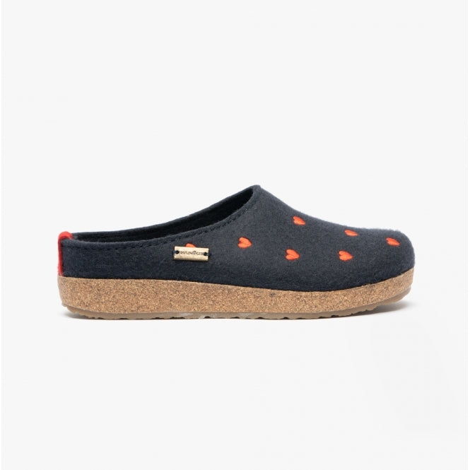 Haflinger CUORICINI Womens Slippers Navy