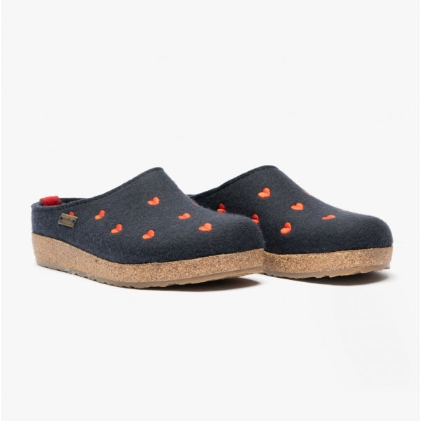Haflinger CUORICINI Womens Slippers Navy