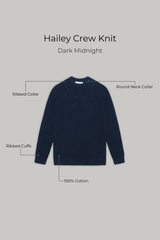 J Hailey Crew Knit - Dark Midnight