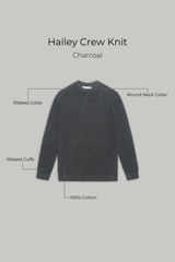 J Hailey Crew Knit - Charcoal