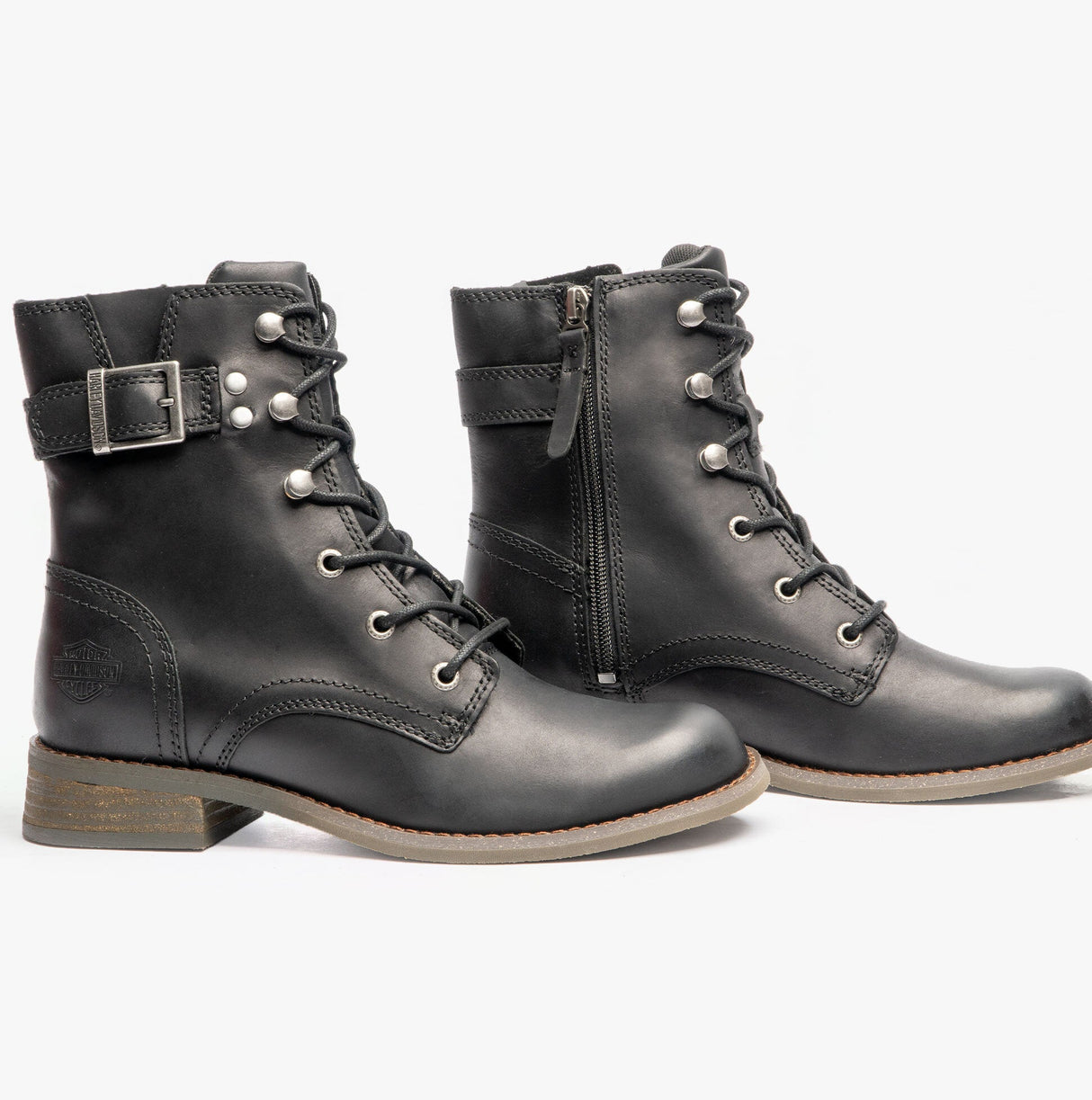 Harley Davidson D84749 DORILEE 6 LACE Womens Short Lace Up Boots Black