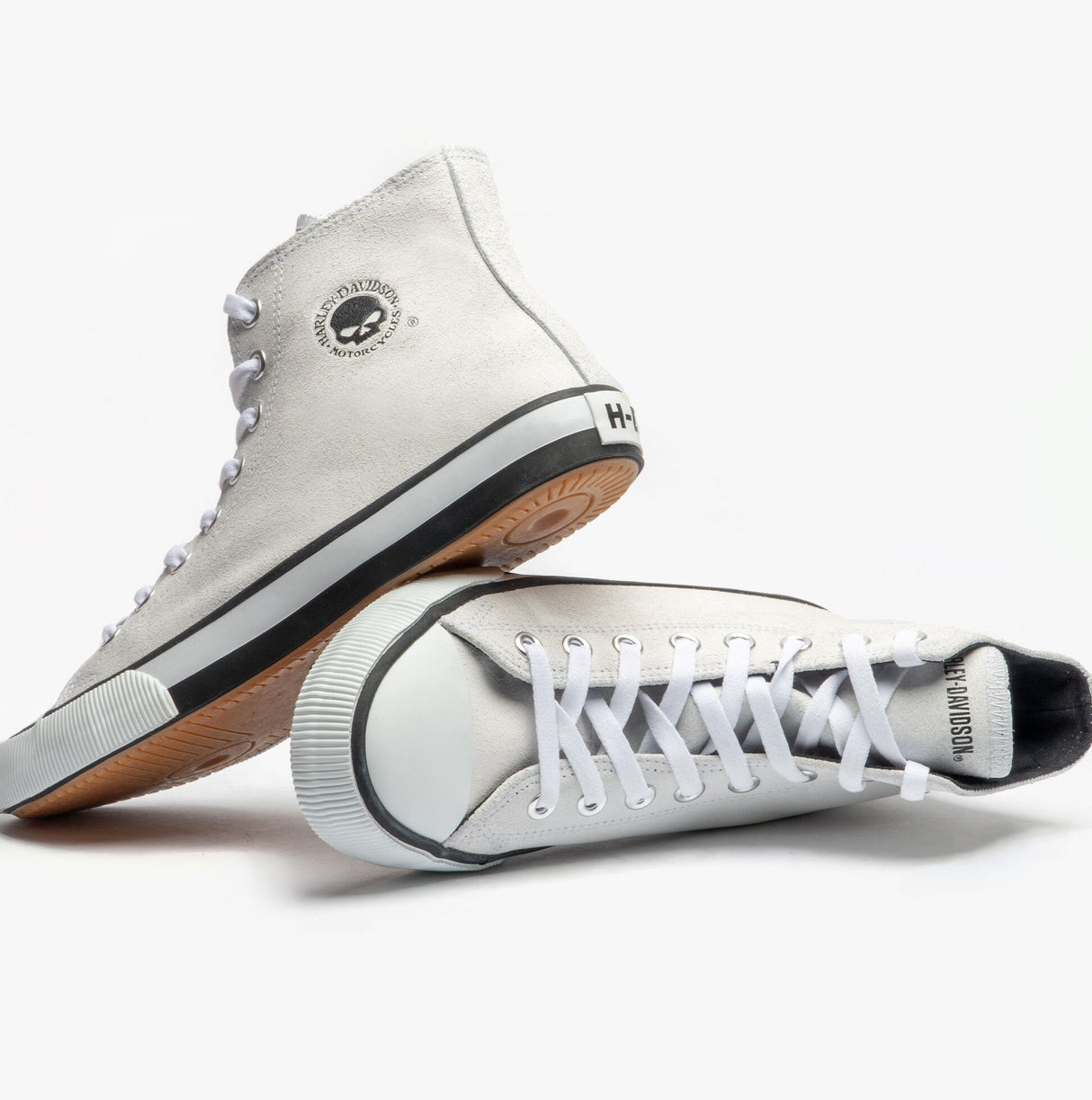 Harley Davidson BAXTER Mens Trainers White