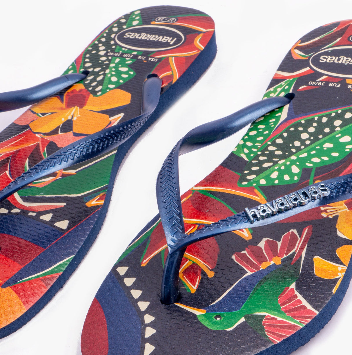 Havaianas SLIM TROPICAL Womens Sandals Navy Blue/Navy Blue