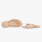 Havaianas SLIM GLITTER II Womens Flip-Flop Sandals Sand/Golden Light Metallic