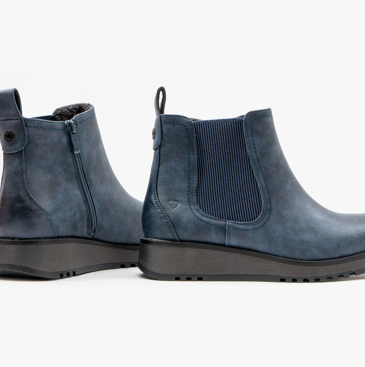 Heavenly Feet NEW ROLO2 Womens Chelsea Boots Navy