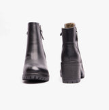 Heavenly Feet LARKIN Womens Ankle Zip Boots Black