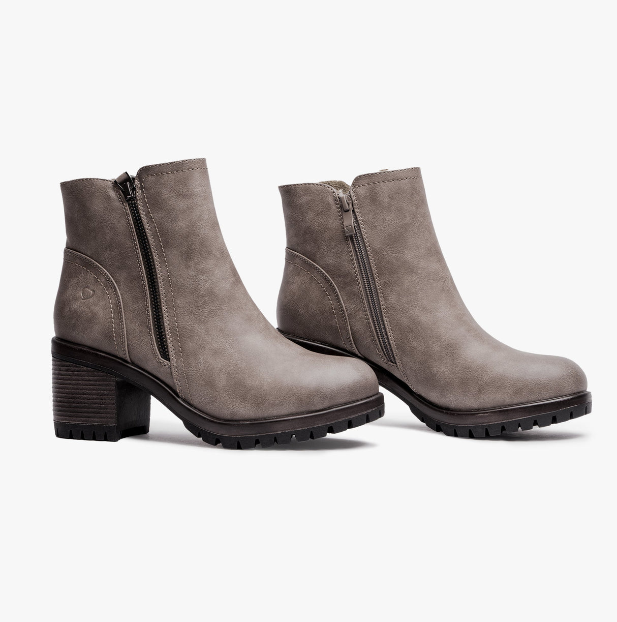 Heavenly Feet LARKIN Womens Ankle Zip Boots Earth