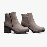 Heavenly Feet LARKIN Womens Ankle Zip Boots Earth