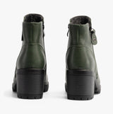 Heavenly Feet LARKIN Womens Ankle Zip Boots Forest