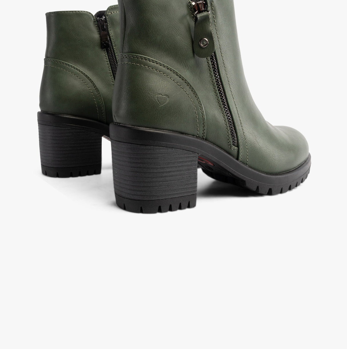 Heavenly Feet LARKIN Womens Ankle Zip Boots Forest