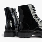 Heavenly Feet JUSTINA2 GLITTER Womens Ankle Boots Black Glitter