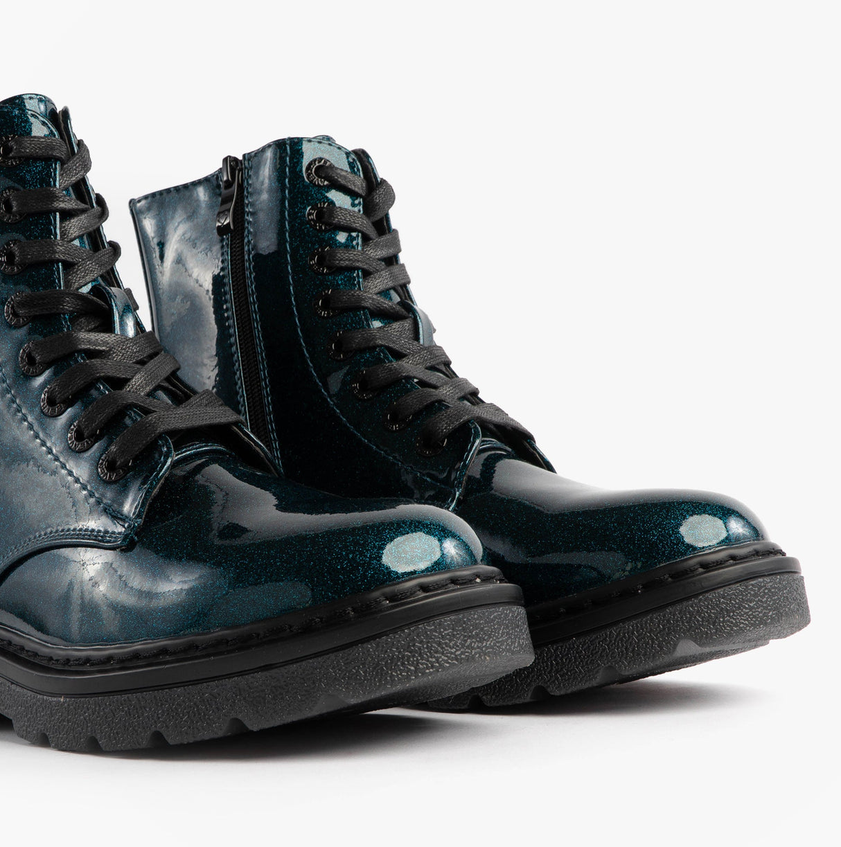 Heavenly Feet JUSTINA2 GLITTER Womens Ankle Boots Ocean Glitter