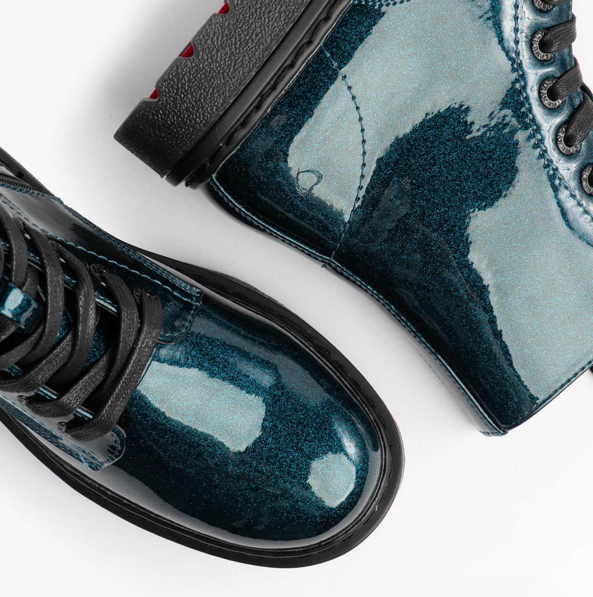 Heavenly Feet JUSTINA2 GLITTER Womens Ankle Boots Ocean Glitter