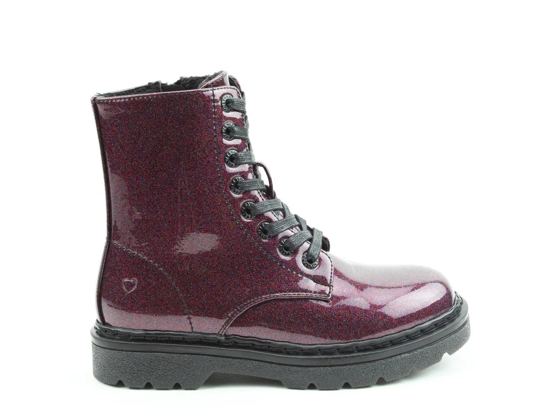 Heavenly Feet JUSTINA2 GLITTER Womens Ankle Boots Purple Glitter