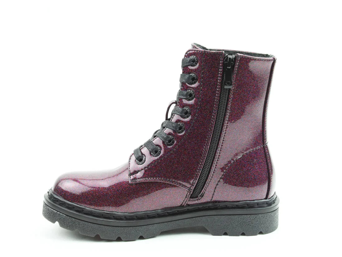 Heavenly Feet JUSTINA2 GLITTER Womens Ankle Boots Purple Glitter