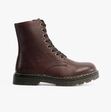 Heavenly Feet JUSTINA2 Womens Lace Up Boots Burgundy