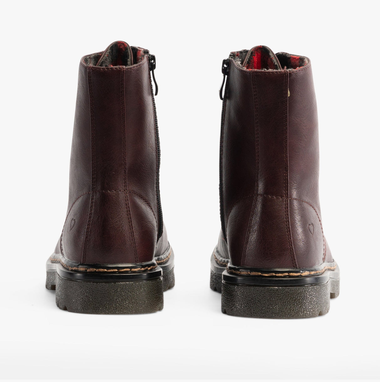 Heavenly Feet JUSTINA2 Womens Lace Up Boots Burgundy