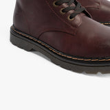 Heavenly Feet JUSTINA2 Womens Lace Up Boots Burgundy