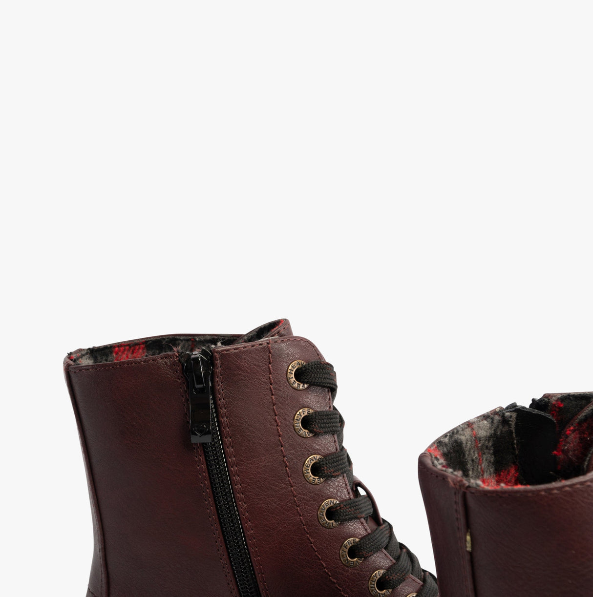 Heavenly Feet JUSTINA2 Womens Lace Up Boots Burgundy