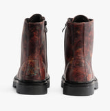 Heavenly Feet JUSTINA2 WOODLAND PRINT Womens Lace Up Boots Bark