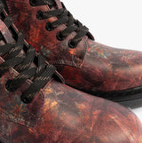 Heavenly Feet JUSTINA2 WOODLAND PRINT Womens Lace Up Boots Bark