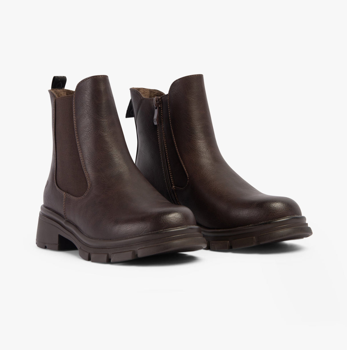 Heavenly Feet REMY Womens Chelsea Boots Chocolate