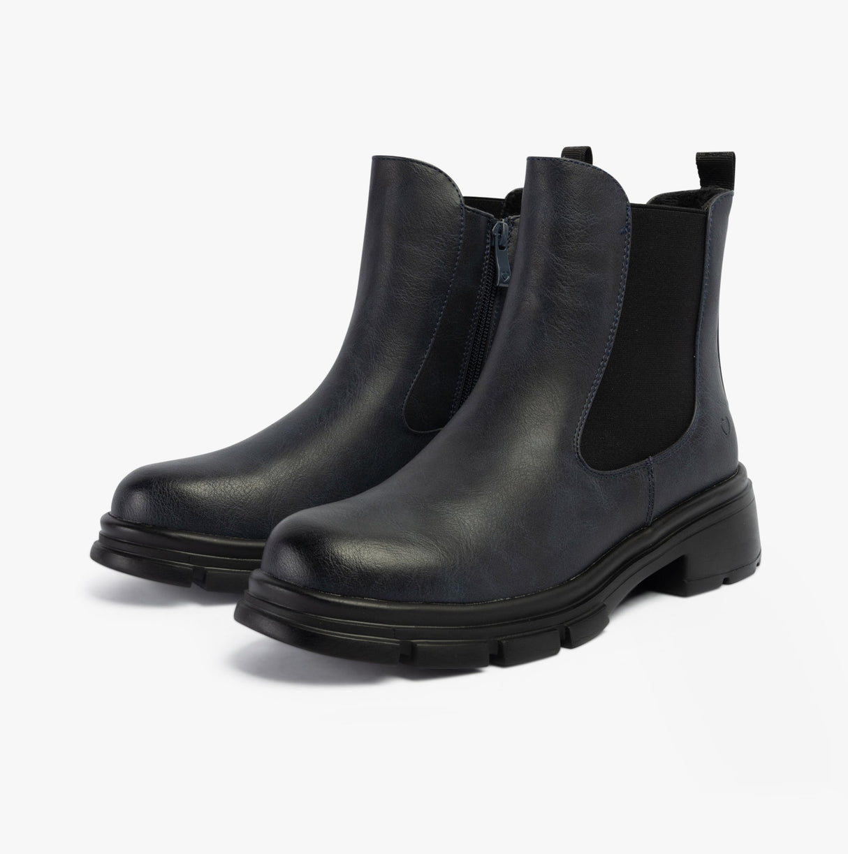 Heavenly Feet REMY Womens Chelsea Boots Navy