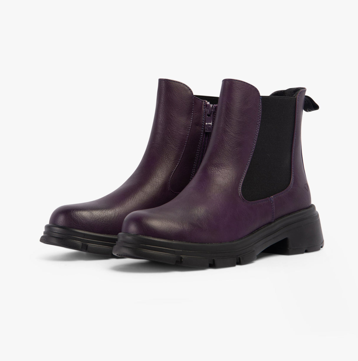 Heavenly Feet REMY Womens Chelsea Boots Purple
