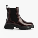 Heavenly Feet ZETA Womens Chelsea Boots Claret Patent