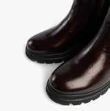 Heavenly Feet ZETA Womens Chelsea Boots Claret Patent
