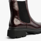 Heavenly Feet ZETA Womens Chelsea Boots Claret Patent