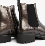 Heavenly Feet ZETA Womens Chelsea Boots Pewter Patent