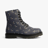 Heavenly Feet JUSTINA2 NEW BEE PRINT Womens Lace Up Boots Midnight
