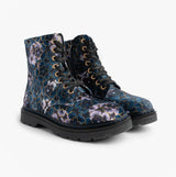 Heavenly Feet MDNGHT JUSTINA2 VIOLA VELOUR Womens Ankle Boots Midnight