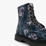 Heavenly Feet MDNGHT JUSTINA2 VIOLA VELOUR Womens Ankle Boots Midnight