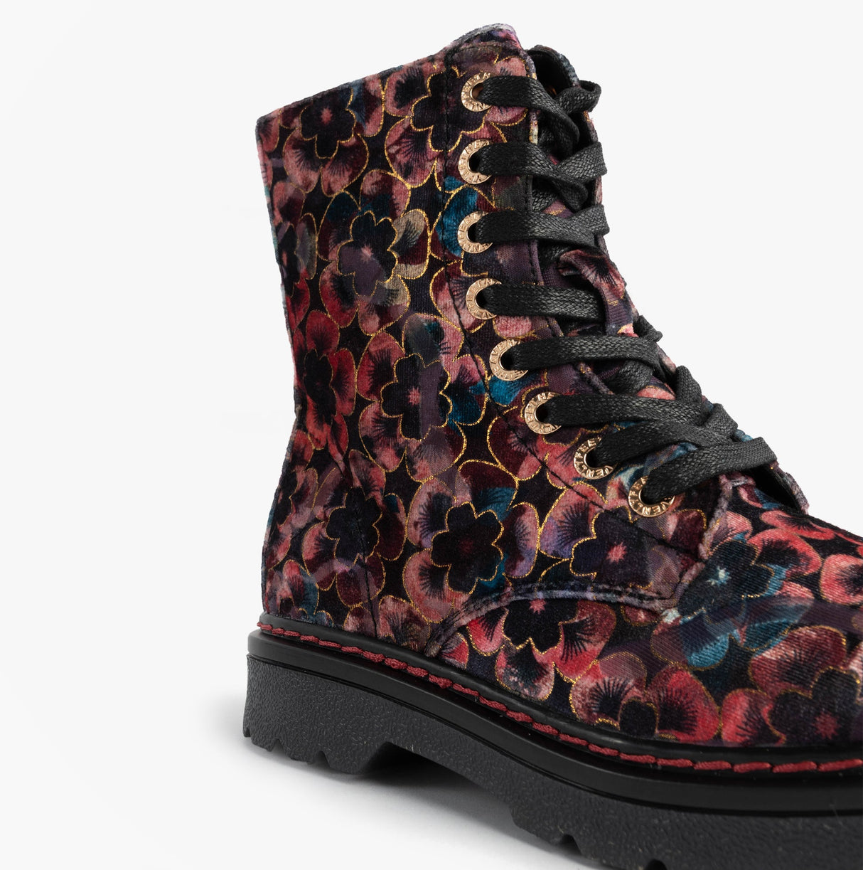 Heavenly Feet JUSTINA2 VIOLA VELOUR Womens Ankle Boots Rose Pink