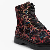 Heavenly Feet JUSTINA2 VIOLA VELOUR Womens Ankle Boots Rose Pink