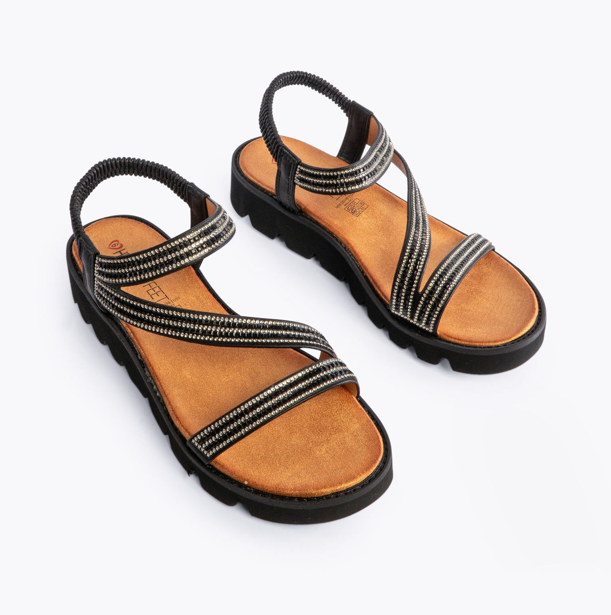 Heavenly Feet FRESCO Womens Sandals Black