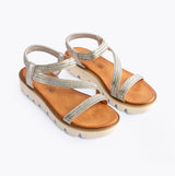 Heavenly Feet FRESCO Womens Sandals Silver