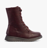 Heavenly Feet MARTINA4 Womens Ankle Boots Burgundy