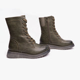 Heavenly Feet MARTINA4 Womens Ankle Boots Khaki