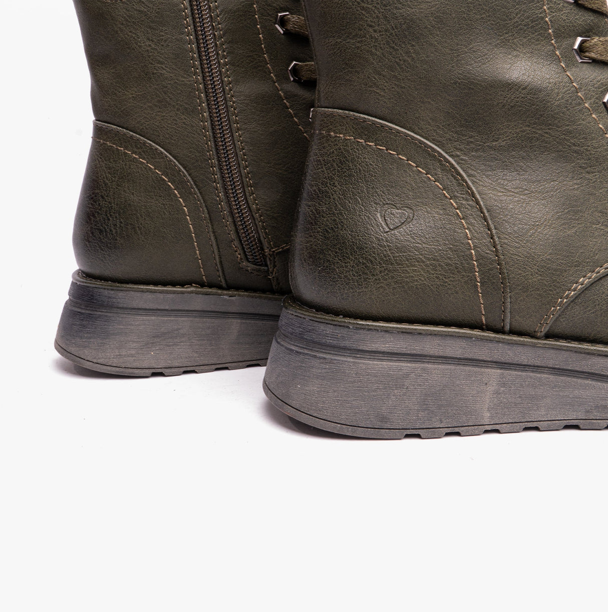 Heavenly Feet MARTINA4 Womens Ankle Boots Khaki