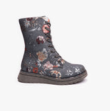 Heavenly Feet MARTINA4 PRINT FANTASY Womens Ankle Boots Grey