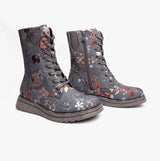 Heavenly Feet MARTINA4 PRINT FANTASY Womens Ankle Boots Grey