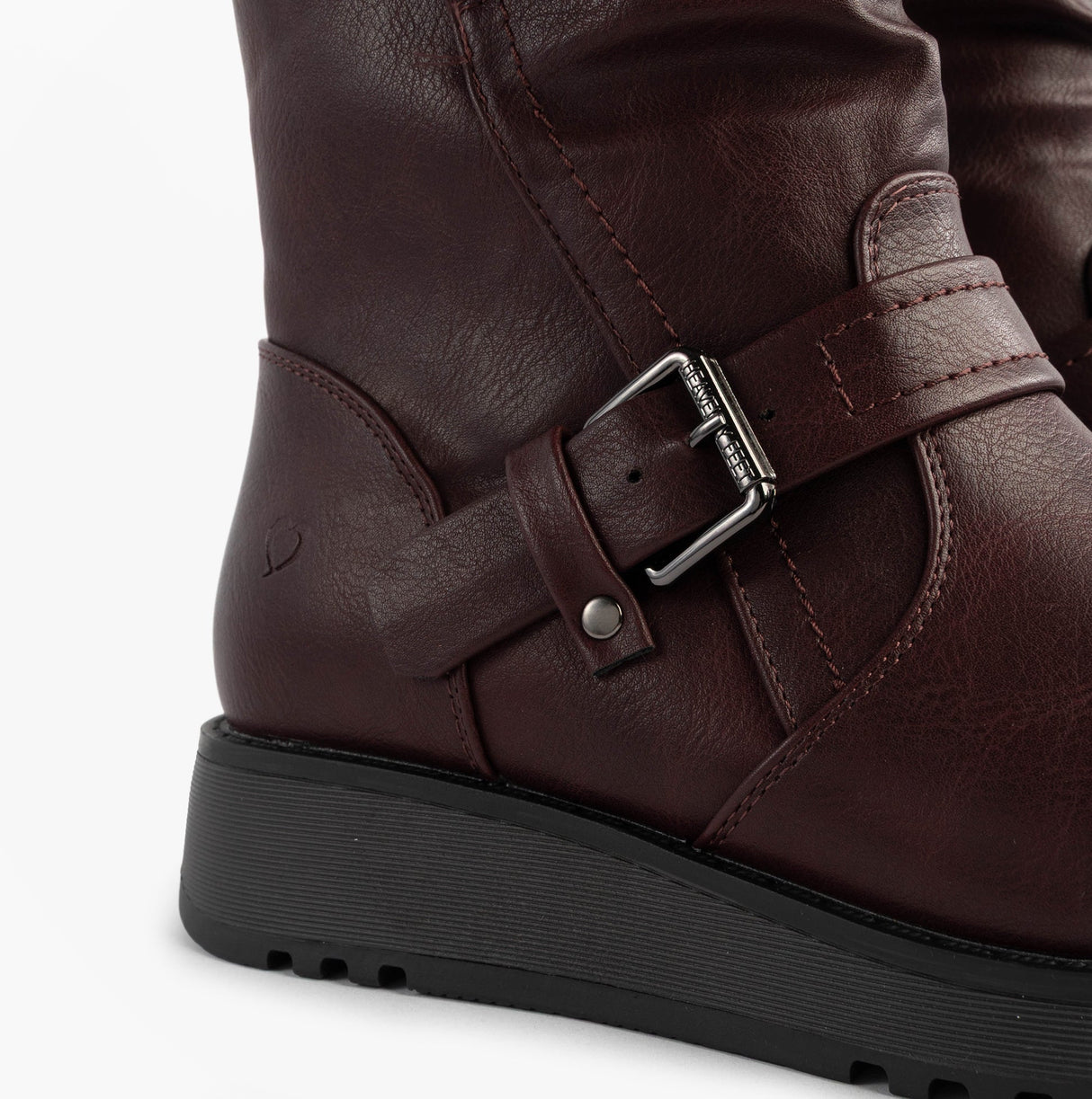 Heavenly Feet HANNAH4 Womens Mid Calf Boots Burgundy