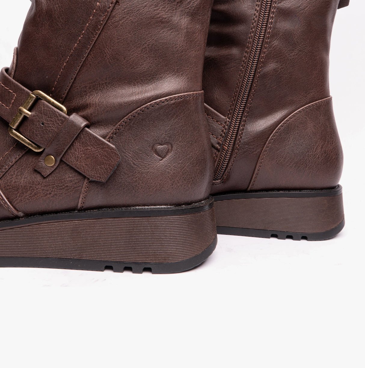 Heavenly Feet HANNAH4 Womens Mid Calf Boots Chocolate