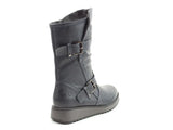 Heavenly Feet HANNAH4 Womens Mid Calf Boots Navy